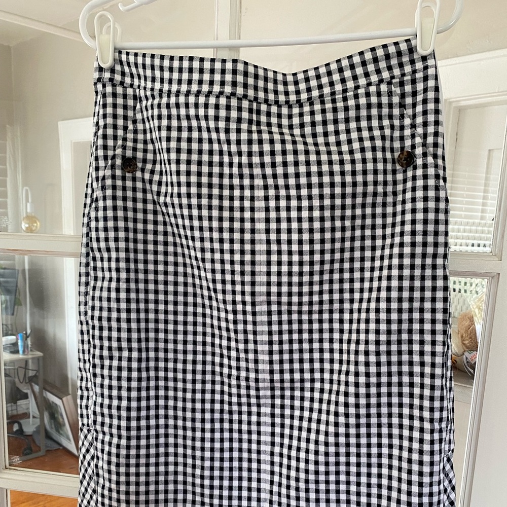 J Crew Gingham Skirt